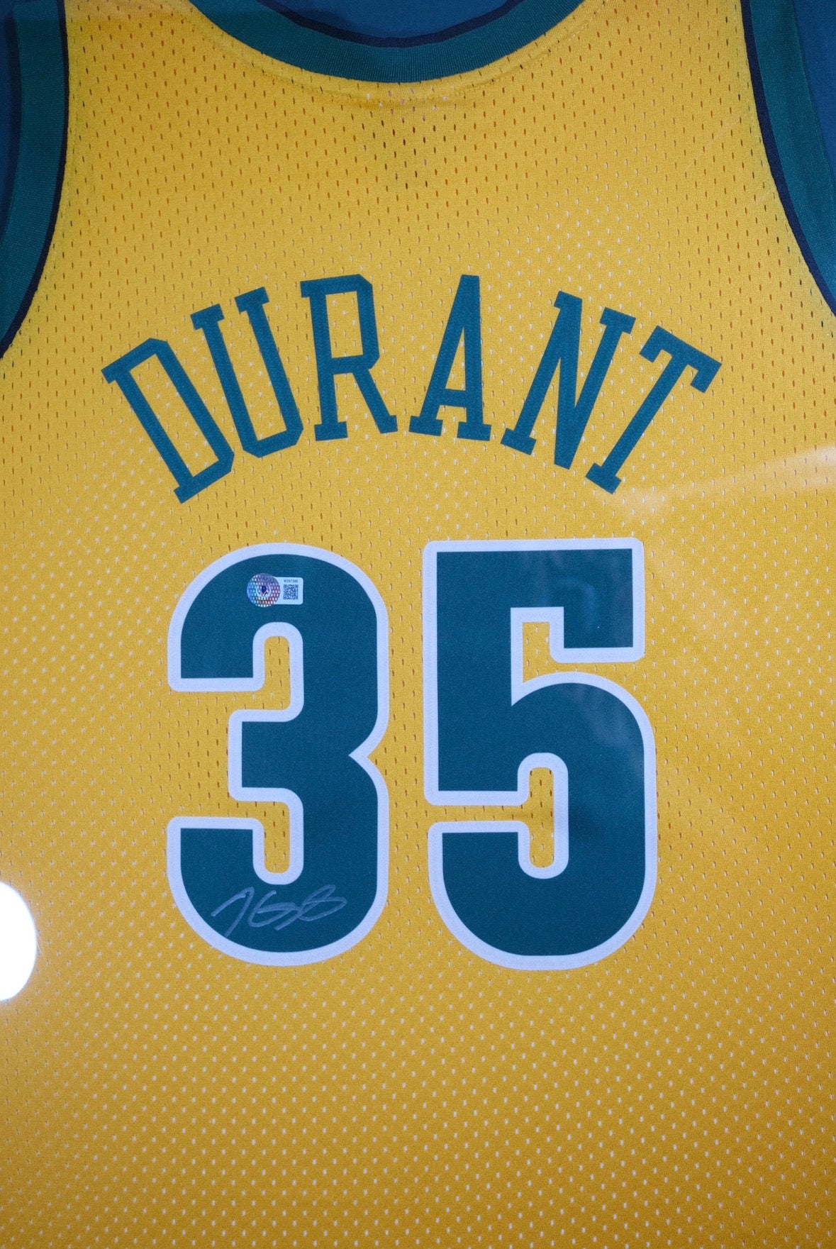 Kevin Durant Autographed Seattle SuperSonics #35 Framed (Beckett)