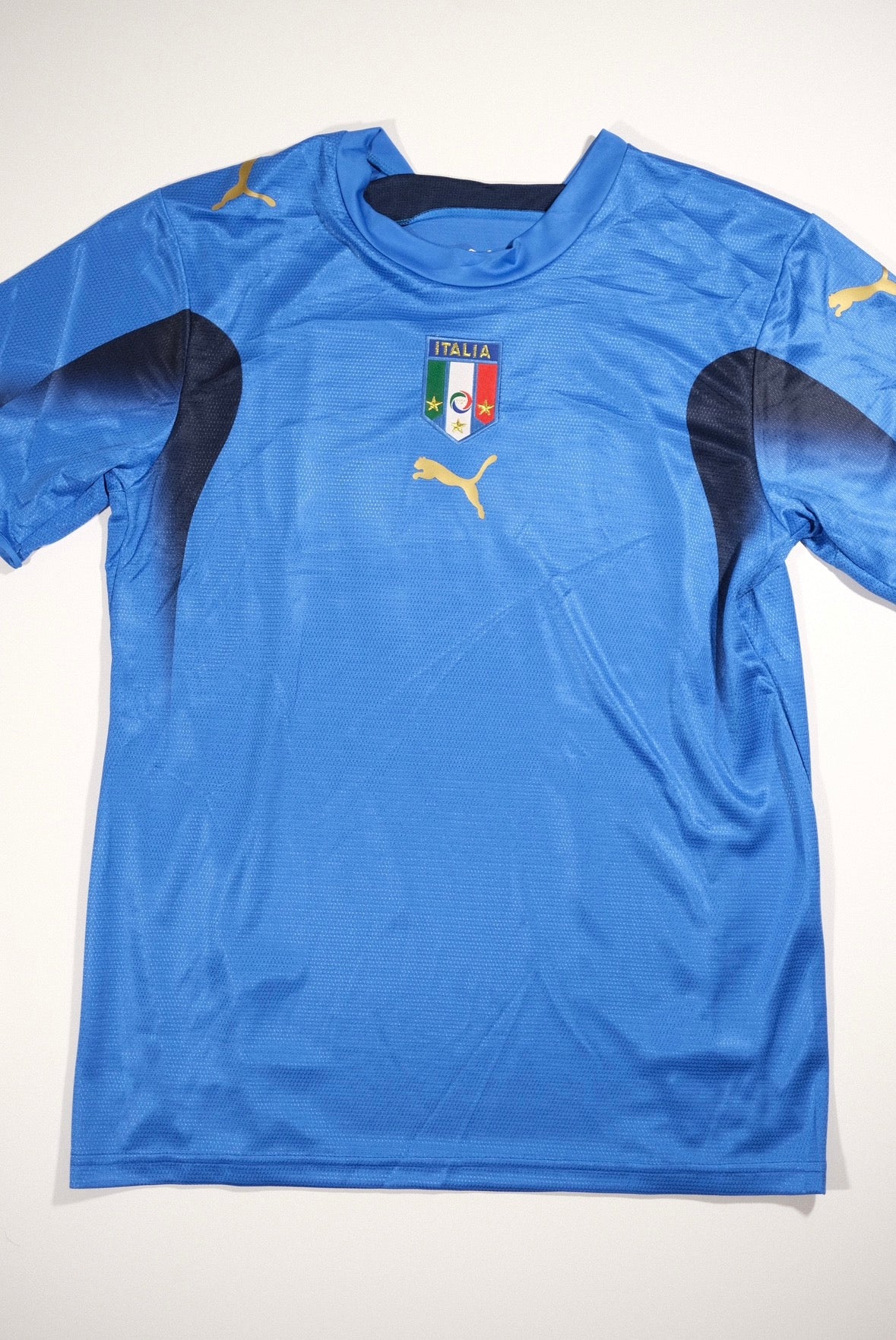 Francesco Totti Signed Italy National Team Puma Blue Jersey #10 (Beckett Authenticated)